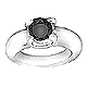 Artistic Black Diamond Solitaire Ring
