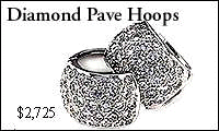 Diamond Pave Hoops