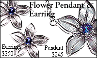 Flower Pendant & Earring