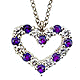 Sapphire and Diamond Heart Pendant